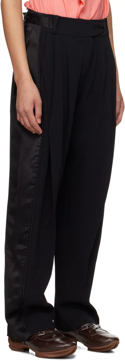 Kiko Kostadinov Black Cauda Pleated Trousers