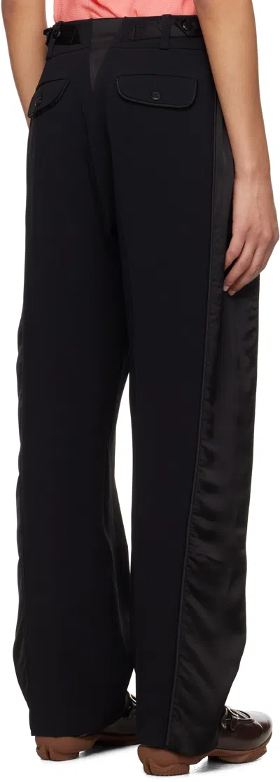 Kiko Kostadinov Black Cauda Pleated Trousers