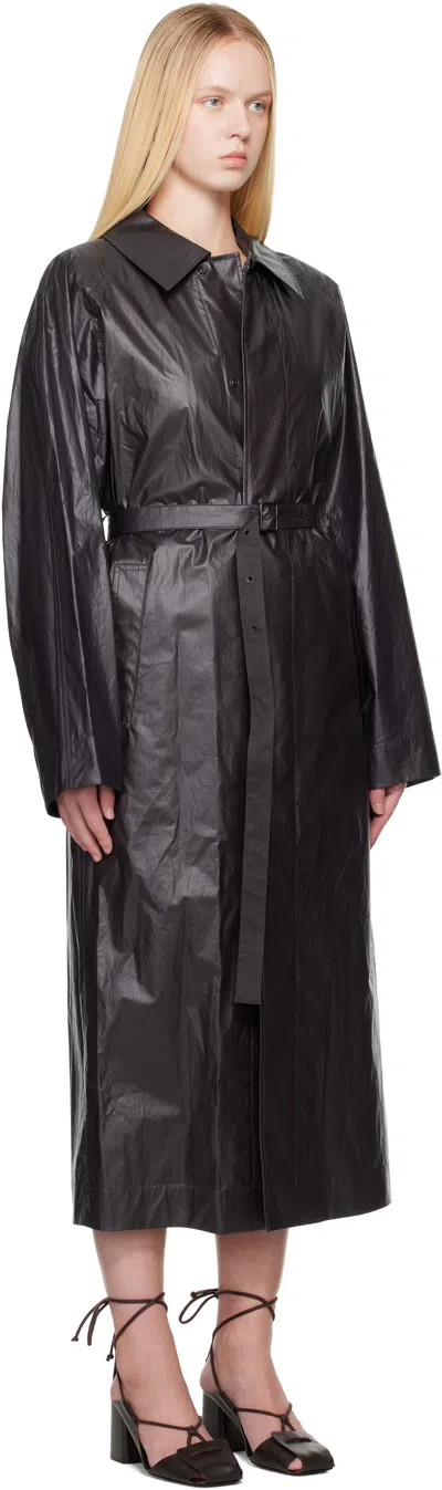 Lemaire Black Light Belted Coat