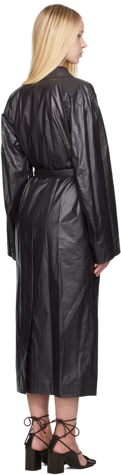Lemaire Black Light Belted Coat
