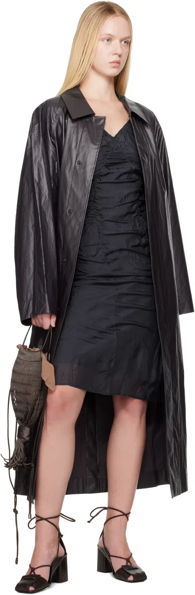 Lemaire Black Light Belted Coat