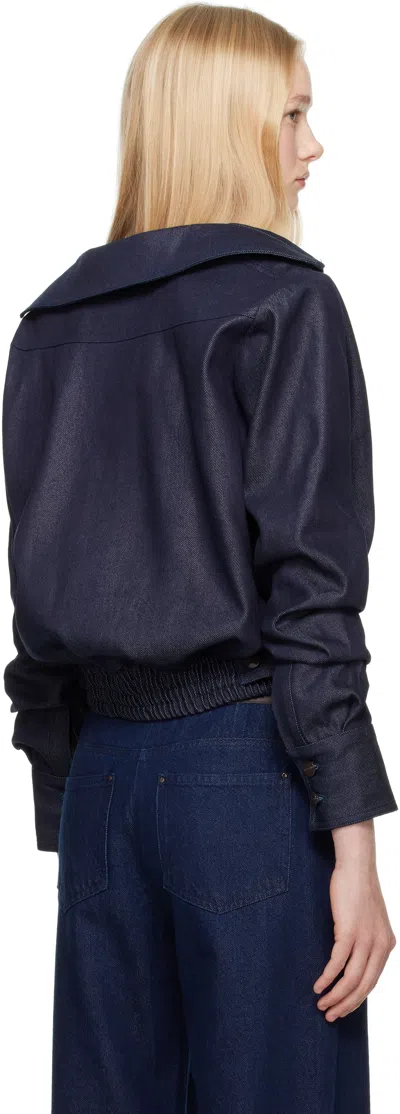 16arlington Lapel Long-sleeved Denim Jacket