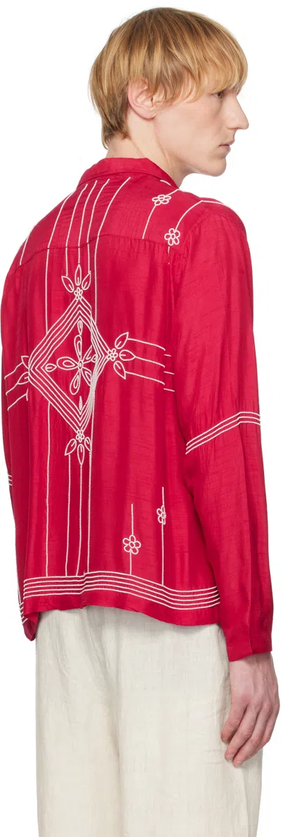 Harago White Beadwork Shirt