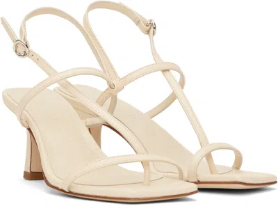 Aeyde Off-white Elise Leather Toe-post Heeled Sandals