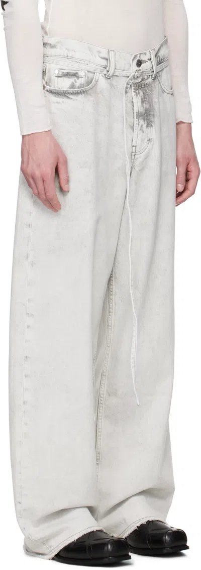 032c Gray Down To Earth Wide Leg Jeans