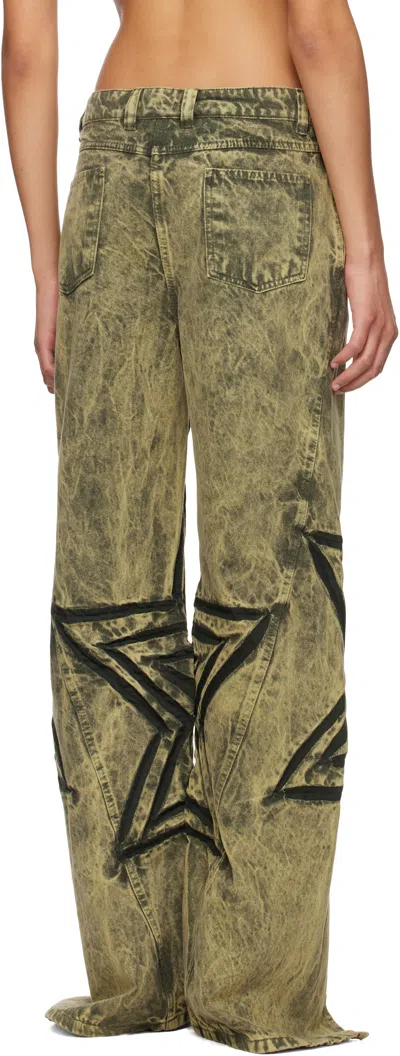 Masha Popova Khaki Star Boyfriend Jeans