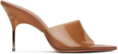 Amina Muaddi Bianca Glass Slipper 95 High Heel Sandals