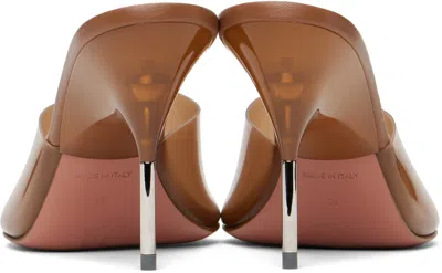 Amina Muaddi Bianca Glass Slipper 95 High Heel Sandals