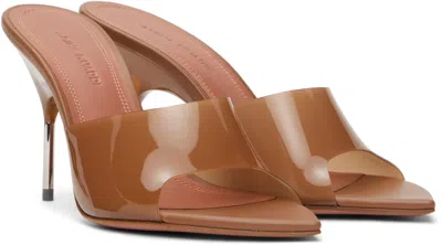 Amina Muaddi Bianca Glass Slipper 95 High Heel Sandals
