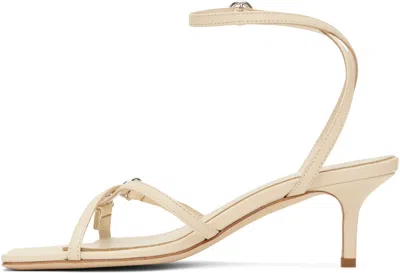 Aeyde Off-white Libby Leather Kitten Heeled Sandals