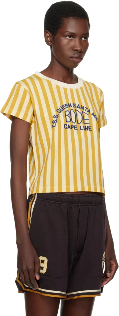 Bode Medalist Embroidered Stripe T-shirt