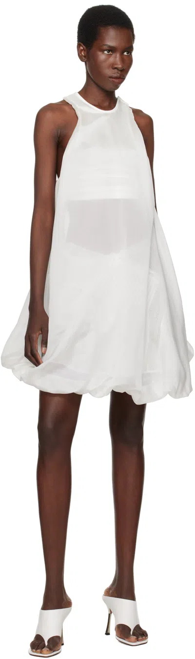 Christopher Esber White Vapour Separation Tank Mini Dress In White