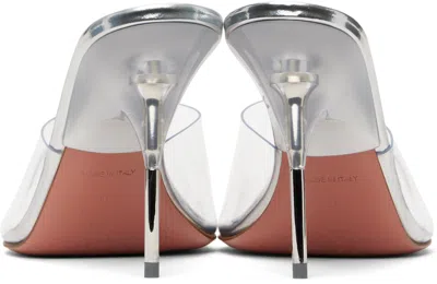 Amina Muaddi Transparent Bianca Glass Slipper 95 Mules