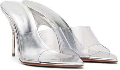 Amina Muaddi Transparent Bianca Glass Slipper 95 Mules
