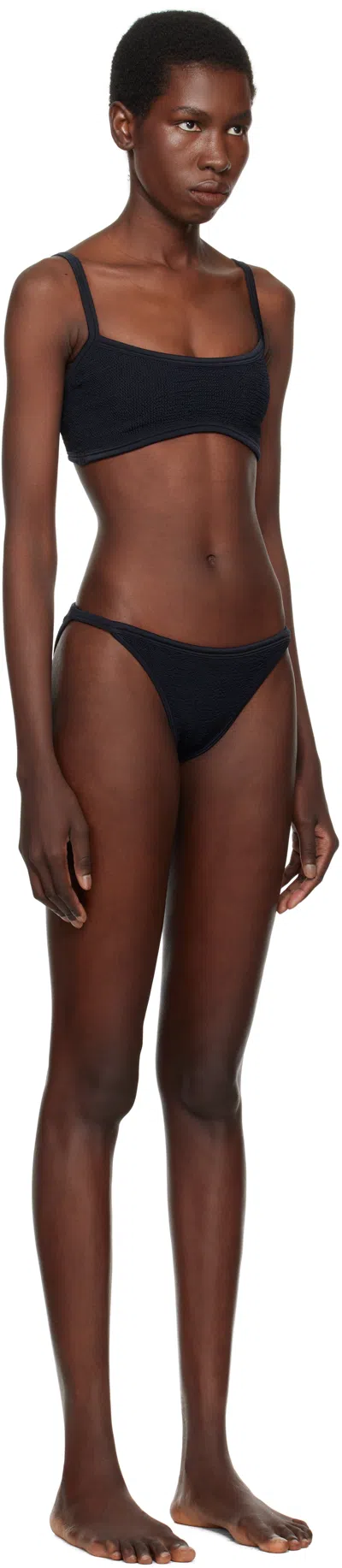 Hunza G Textured Bikini Set In Black