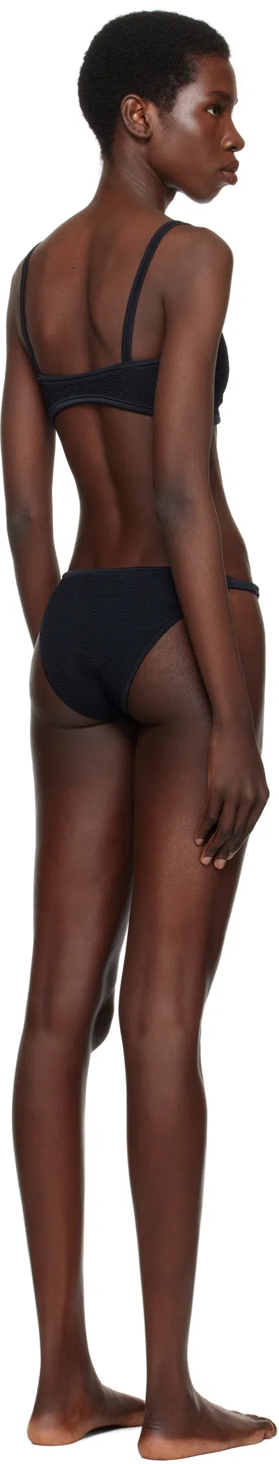Hunza G Textured Bikini Set In Black