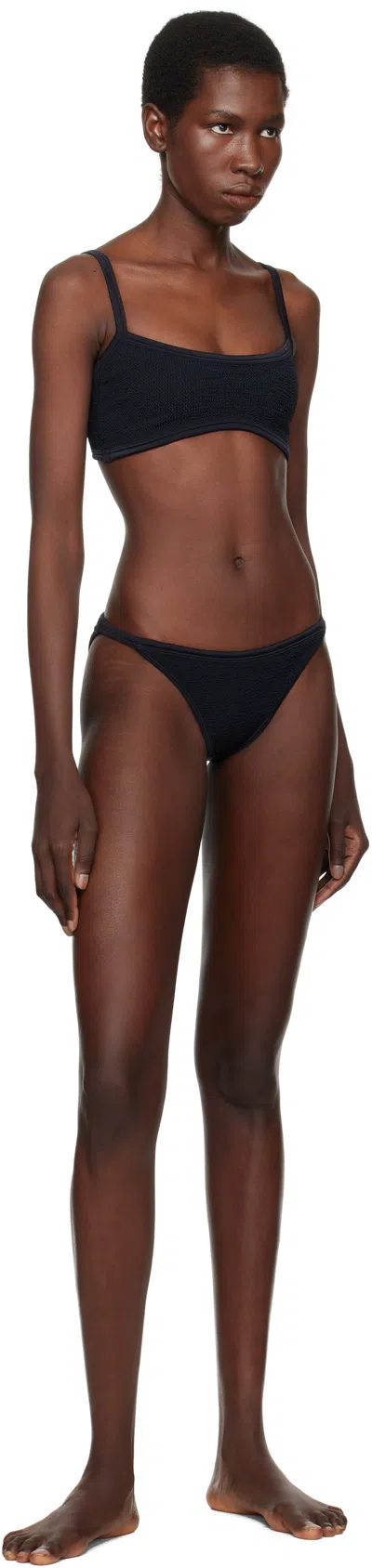 Hunza G Textured Bikini Set In Black