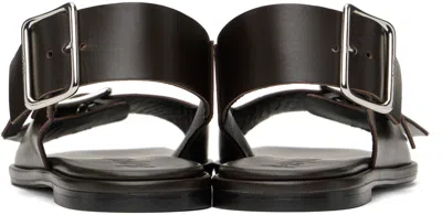 Aeyde 10mm Thekla Leather Sandals In Black