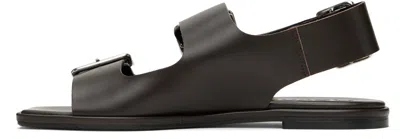 Aeyde 10mm Thekla Leather Sandals In Black