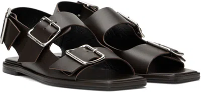Aeyde 10mm Thekla Leather Sandals In Black
