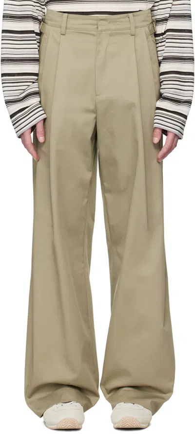System Ssense Exclusive Taupe Twill Trousers