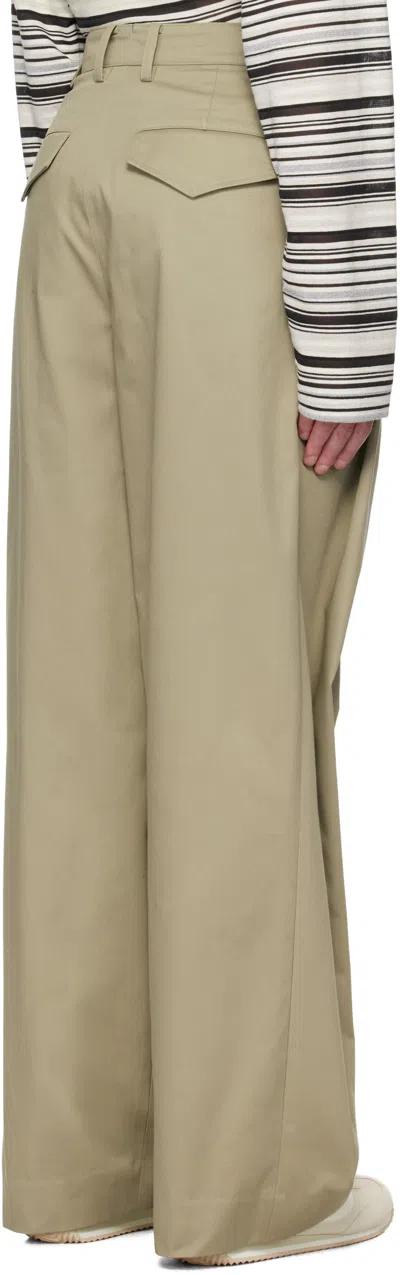 System Ssense Exclusive Taupe Twill Trousers