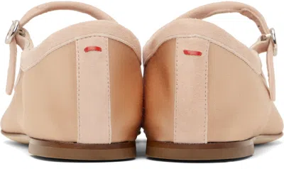 Aeyde Pink Uma Satin Toe-cap Ballerina Flats