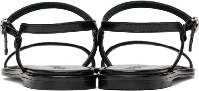 Aeyde Nettie Leather Ankle-strap Sandals In Black