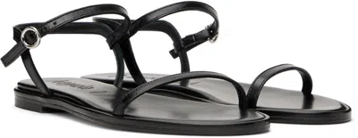 Aeyde Nettie Leather Ankle-strap Sandals In Black