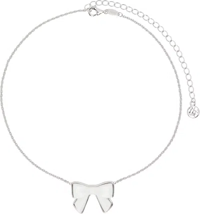 Shushu-tong Silver Yvmin Edition Double-sided Ceramics Bowknot Necklace