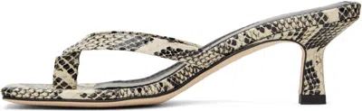 Aeyde 55mm Wilma Snake Printed Leather Sandals