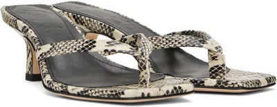 Aeyde 55mm Wilma Snake Printed Leather Sandals