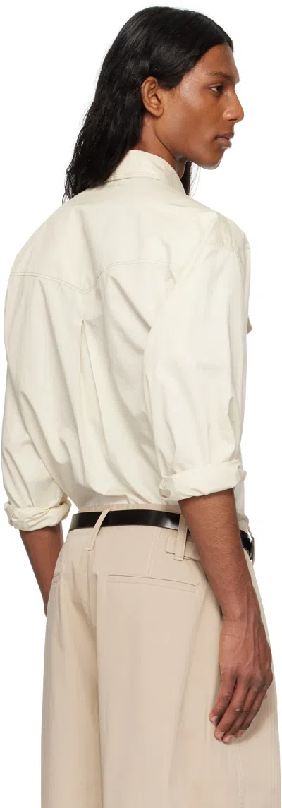 Lemaire Off-white Western Shirt In White