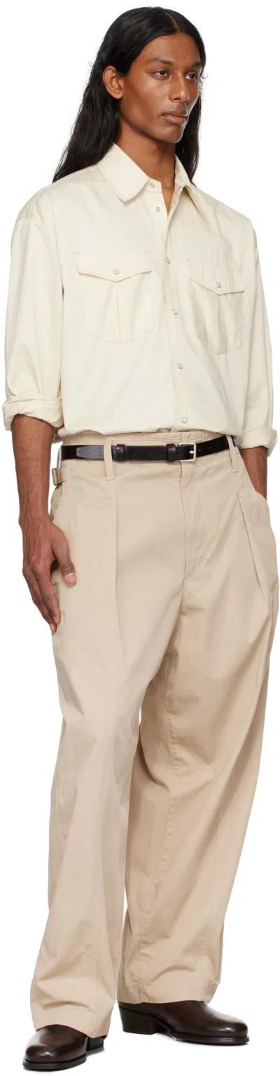 Lemaire Off-white Western Shirt In White