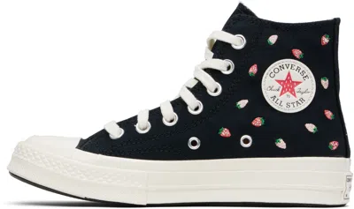 Converse Black Chuck 70 Embroidered Strawberries Sneakers