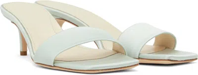 Shop Aeyde Blue Ilvy Satin Mules