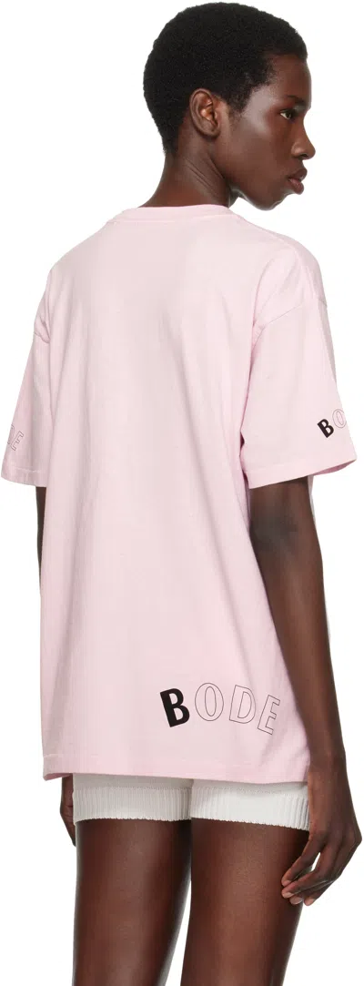Bode Pink Cobra T-shirt In Pink