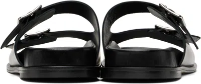 Aeyde Meena Suede Cow Leather Sandals Black