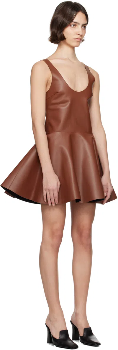 Jw Anderson Leather Circle Skirt Mini Dress
