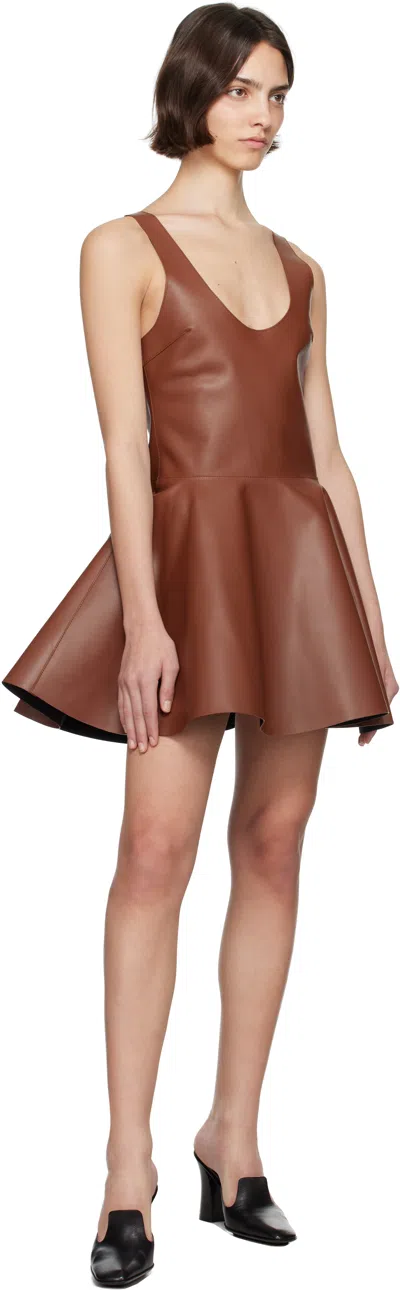 Jw Anderson Leather Circle Skirt Mini Dress