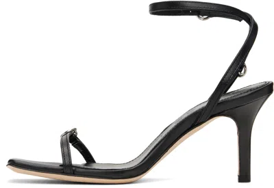 Aeyde Black Hallie Leather Stiletto Heeled Sandals