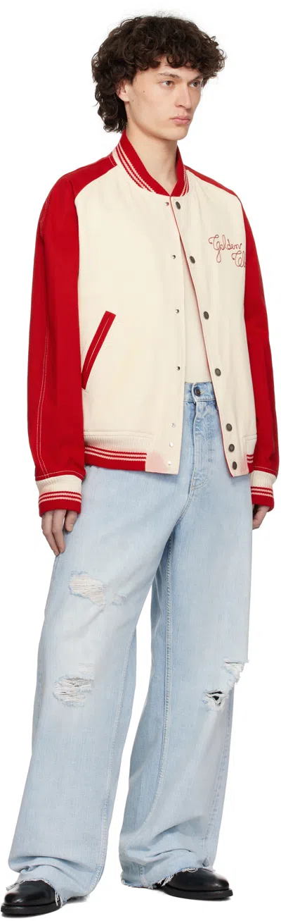 Golden Goose Mens Pants In Lived-in Effect Denim