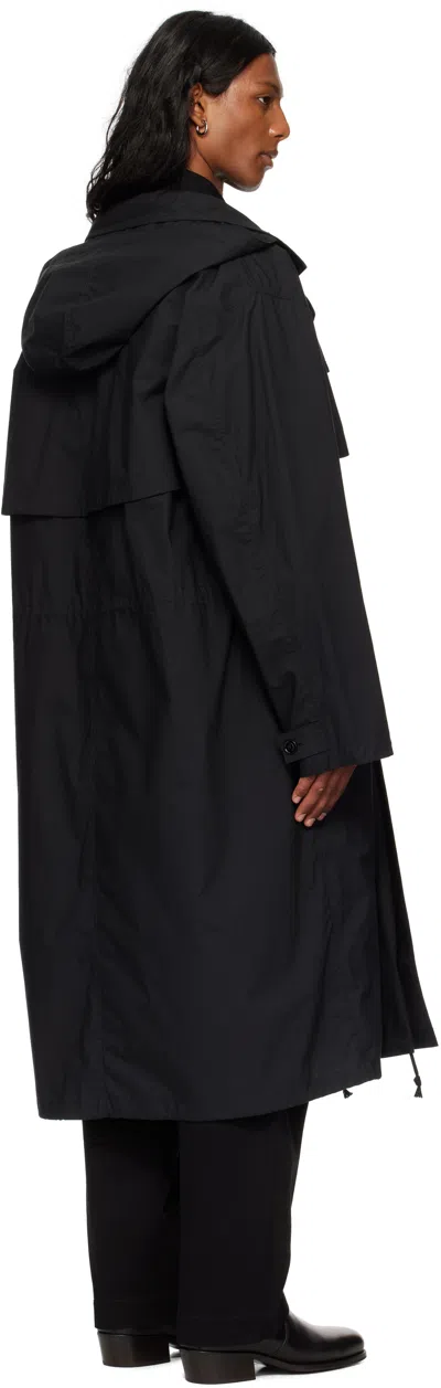 Lemaire Wool And Alpaca Long Coat With Belt