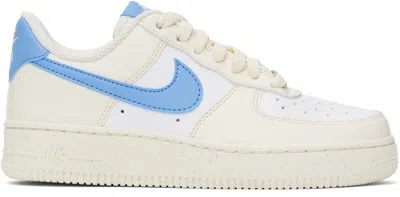 Nike Off-white & Blue Air Force 1 '07 Next Nature Sneakers