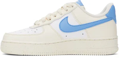Nike Off-white & Blue Air Force 1 '07 Next Nature Sneakers
