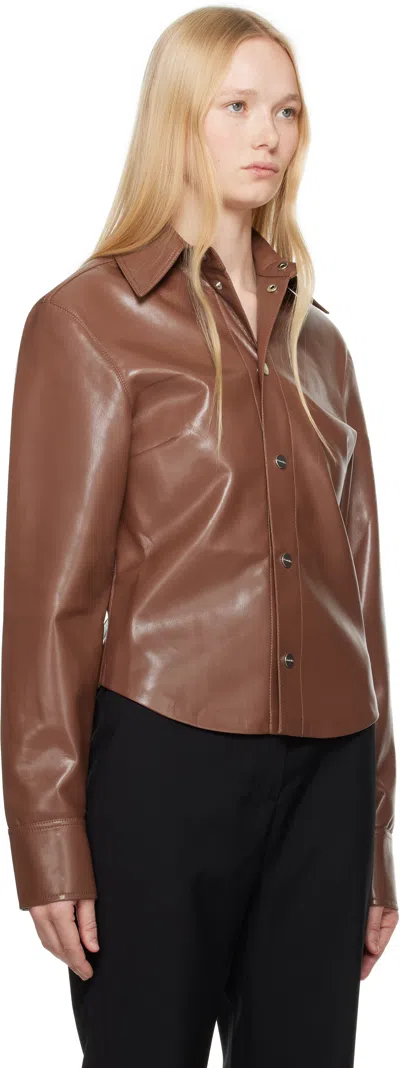 Nanushka Faux-leather Shirt Jacket