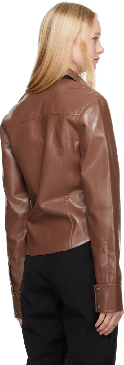 Nanushka Faux-leather Shirt Jacket