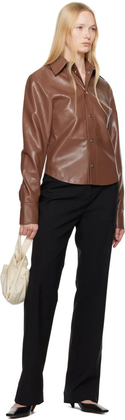 Nanushka Faux-leather Shirt Jacket