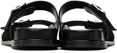 Aeyde Meena Suede Cow Leather Sandals Black