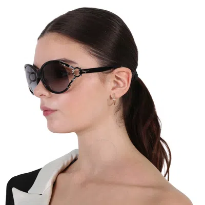 Ferragamo Grey Gradient Round Ladies Sunglasses Sf600s 001 61